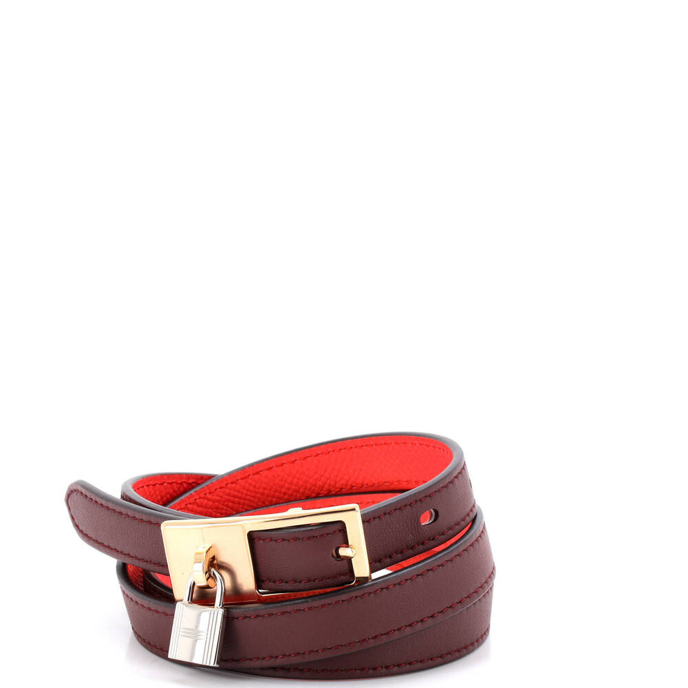 Hermes Thin Lucky 15 Reversible Belt Leather